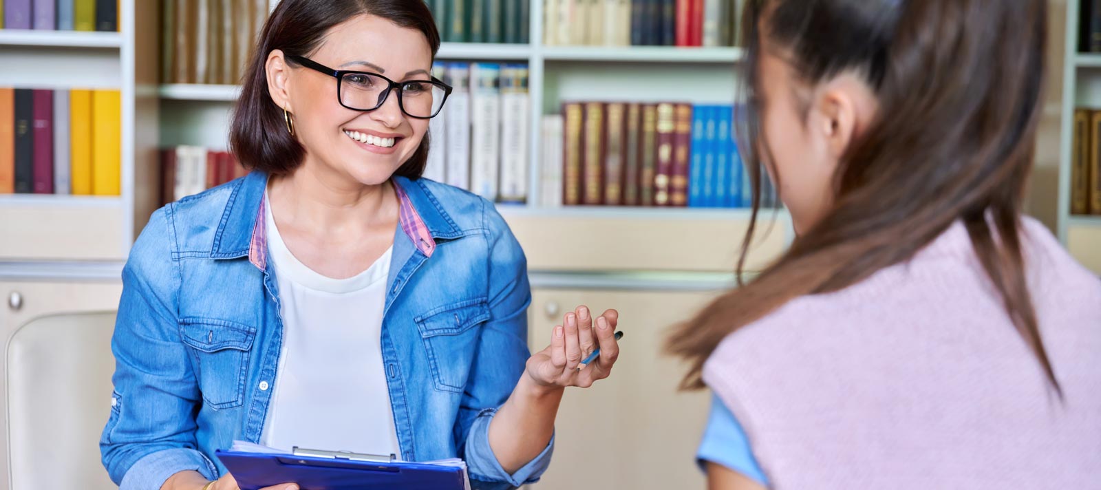 Teacher evaluating student